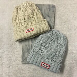 Hunter Toque Set Bundle New Cream Grey Knit